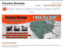 Tablet Screenshot of paratusrentals.com